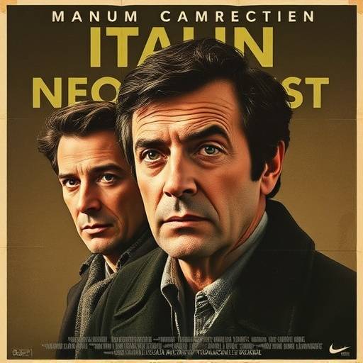 Una locandina di un film neorealista italiano, con attori non professionisti.