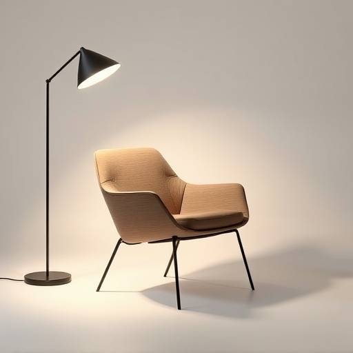 Una sedia di design italiano, con linee eleganti e materiali pregiati.