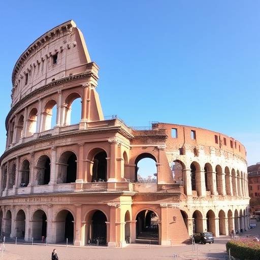 Veduta del Colosseo a Roma