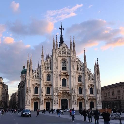 Vista del Duomo di Milano in Lombardia